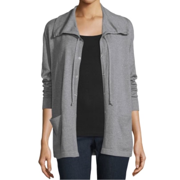 Eileen Fisher Sweaters - Eileen Fisher Peruvian Flannel Cardigan Gray Size XS